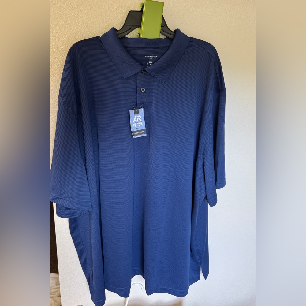 NWT Van Heusen big & tall Blue Polo Shirt Classic Design